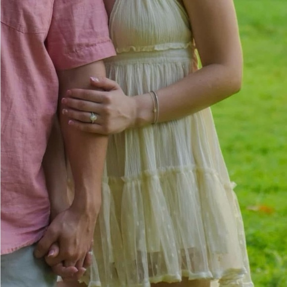 Cream Ruffled Tiered Babydoll Dress - Picture 2 of 4